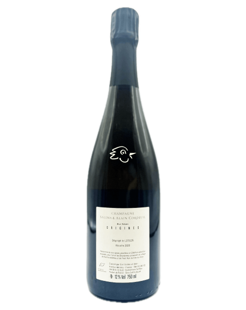 Champagnes Cordeuil - Origines Brut Nature Récolte 2020 - Avintures
