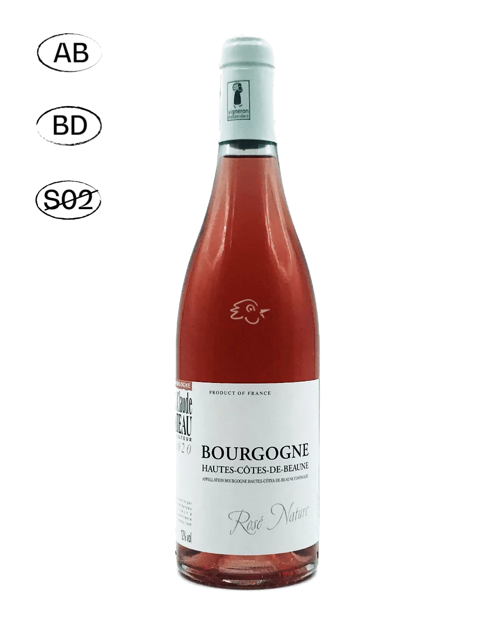 Domaine JeanClaude Rateau Bourgogne Rosé Nature 2020 Avintures