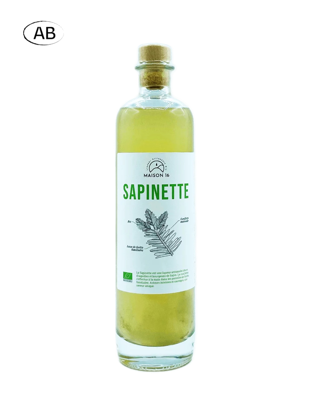 Liqueur Sapinette 50 cl - MAISON 16 - Liqueur de sapin artisanale bio